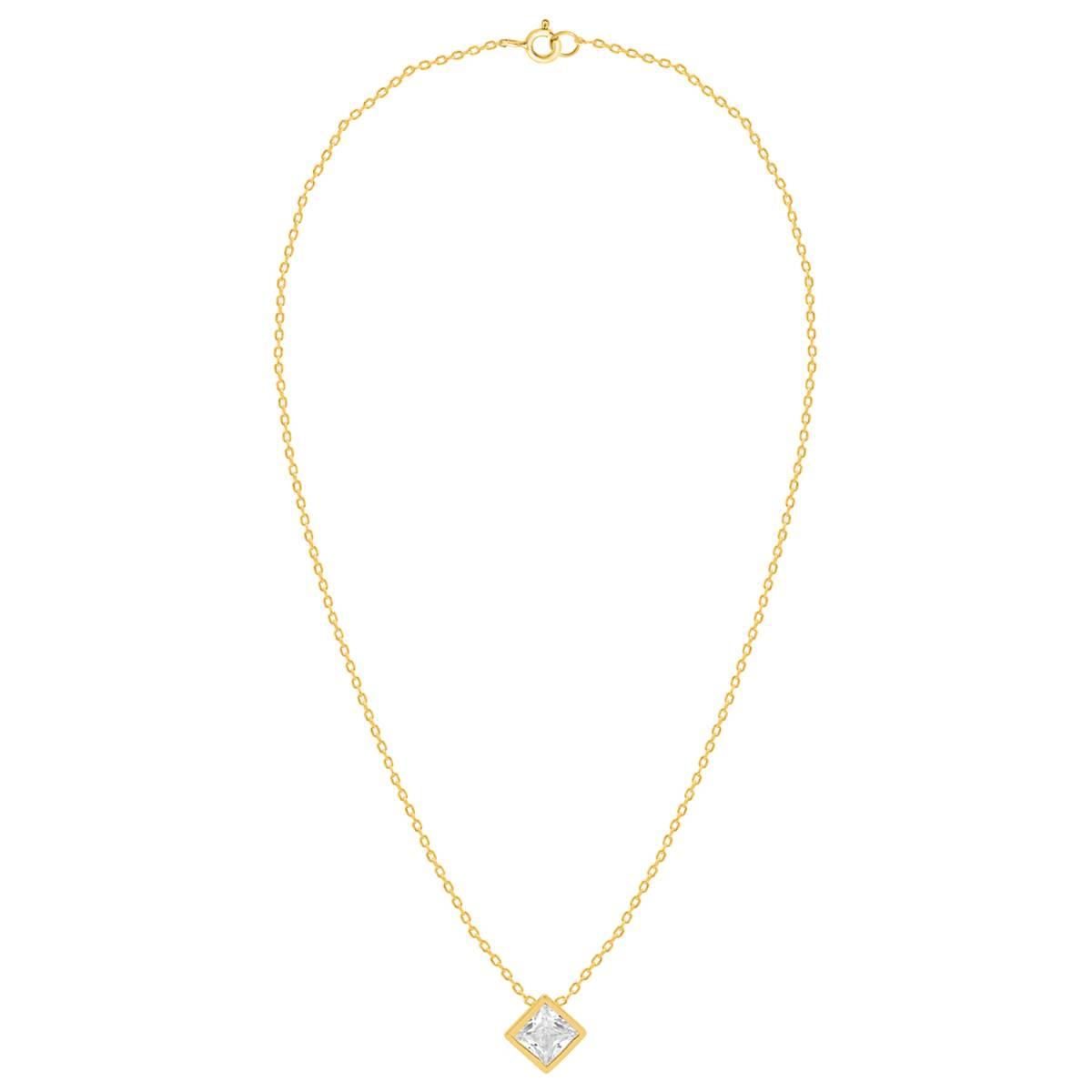 Nova Star® Gold Plated Sterling Silver Lab Grown Diamond Pendant