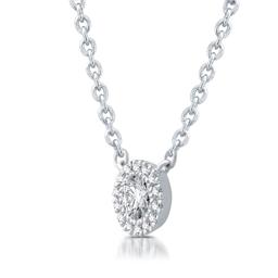 Nova Star® 14kt White Gold 1/4ctw Lab Grown Diamond Pendant