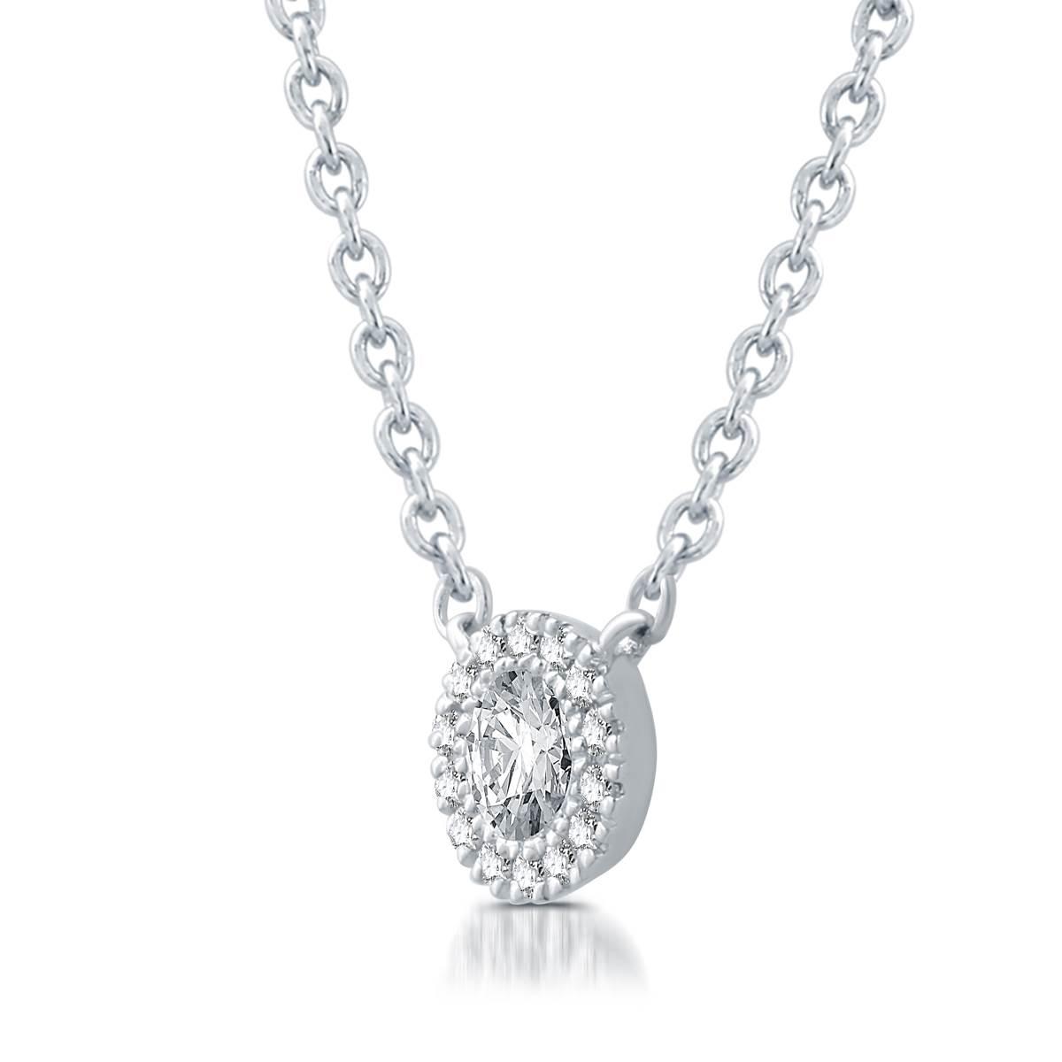 Nova Star® 14kt White Gold 1/4ctw Lab Grown Diamond Pendant