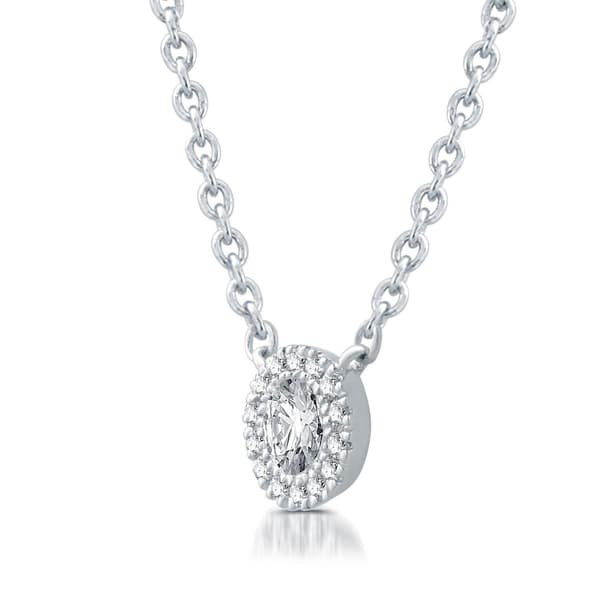 Nova Star® 14kt White Gold 1/4ctw Lab Grown Diamond Pendant