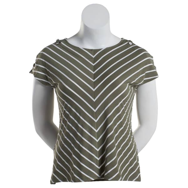 Womens French Laundry Dolman Short Sleeve Tee w/Shoulder Detail - Boscov's