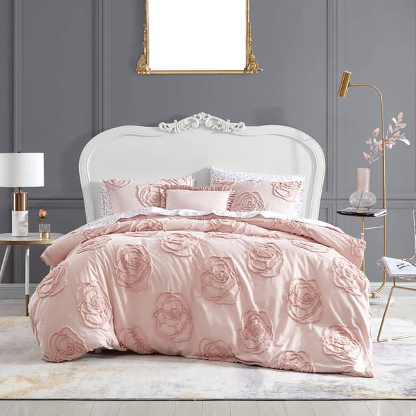Betsey Johnson Rambling Rose Cotton Pink Duvet Set