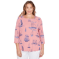 Women''s Ruby Rd. Must Haves Ii Striped Sailboat Knit Top - image 1
