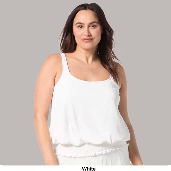 Plus Size Beach House Pique Solid Brandy Tankini Swim Top