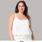 Plus Size Beach House Pique Solid Brandy Tankini Swim Top - image 3