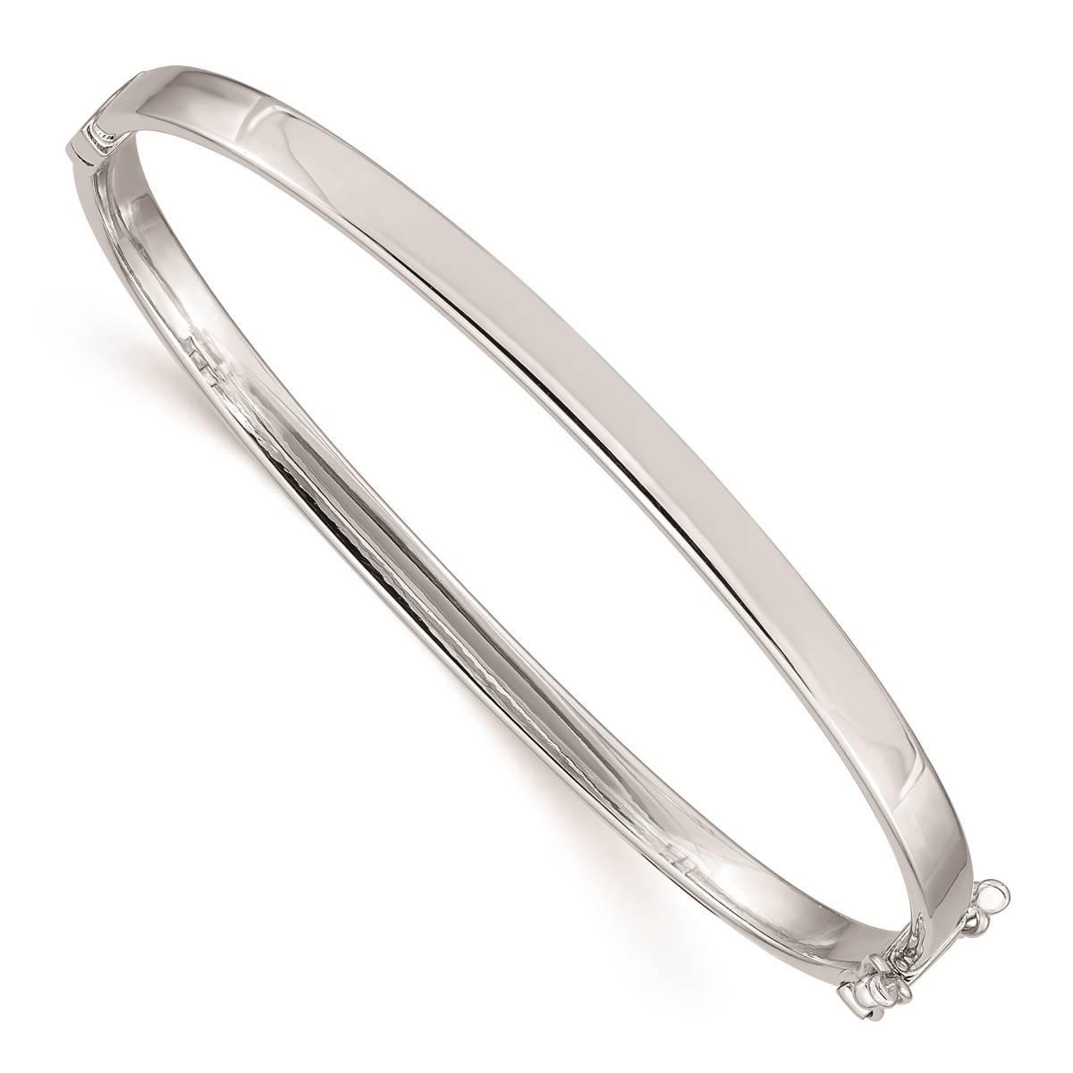 Gold Classics™14kt. White Gold 4mm Hinged Bracelet