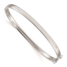Gold Classics(tm)14kt. White Gold 4mm Hinged Bracelet