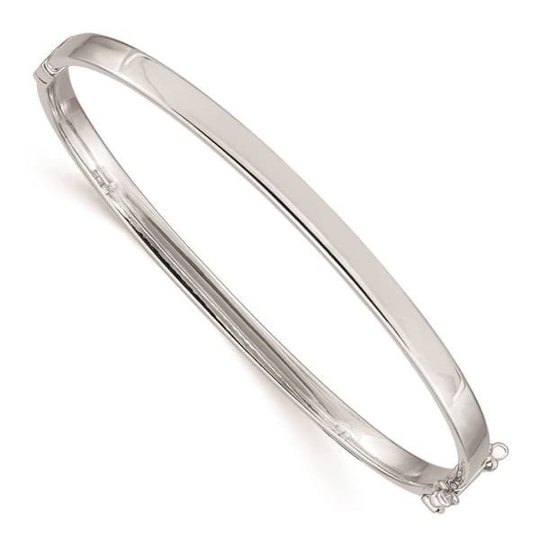 Gold Classics&#40;tm&#41;14kt. White Gold 4mm Hinged Bracelet - image 