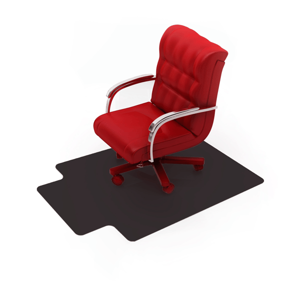 Floortex® Advantagemat® Black Vinyl Lipped Chair Mat for Carpets