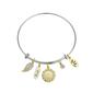 Shine Fine Silver Plated CZ Faith Cross Crystal Wing Bangle - image 1