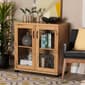 Baxton Studio Zentra Oak Brown Wood 2-Door Storage Cabinet - image 7
