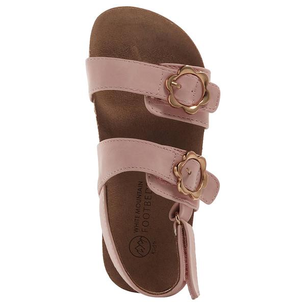 Big Girls White Mountain Gingham Sandals