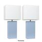 Elegant Designs&#8482; Modern Leather Table Lamps - Set of 2 - image 5