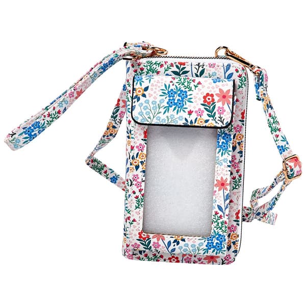 Womens DS Fashion North/South Crossbody Wallet with Tech Window