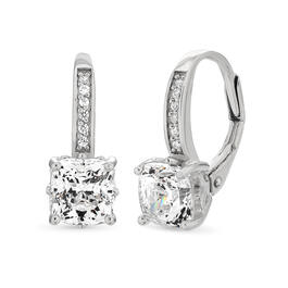 Forever New White Cubic Zirconia Cushion Cut Earrings