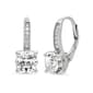 Forever New White Cubic Zirconia Cushion Cut Earrings - image 1