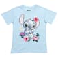 Girls (7-16) Disney Short Sleeve Stitch Embroidered Floral Bf Tee - image 1