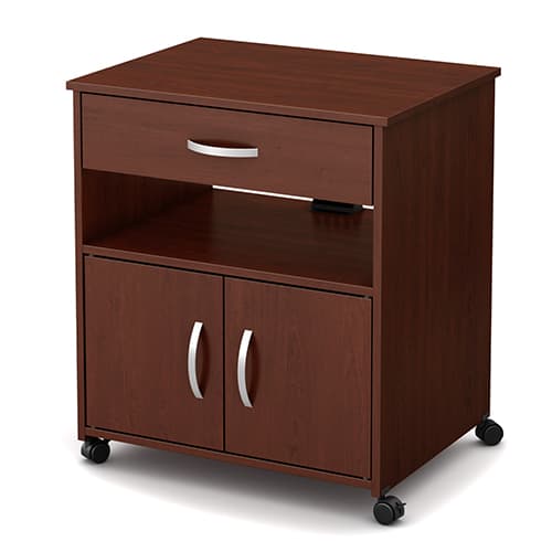 South Shore Axess Printer Cart on Wheels - Cherry
