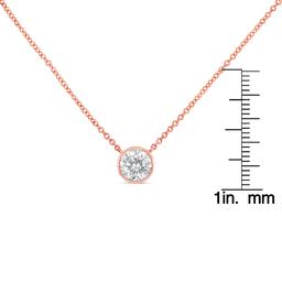 Diamond Classics™ Rose Gold 1/3ctw. Diamond Bezel Pendant