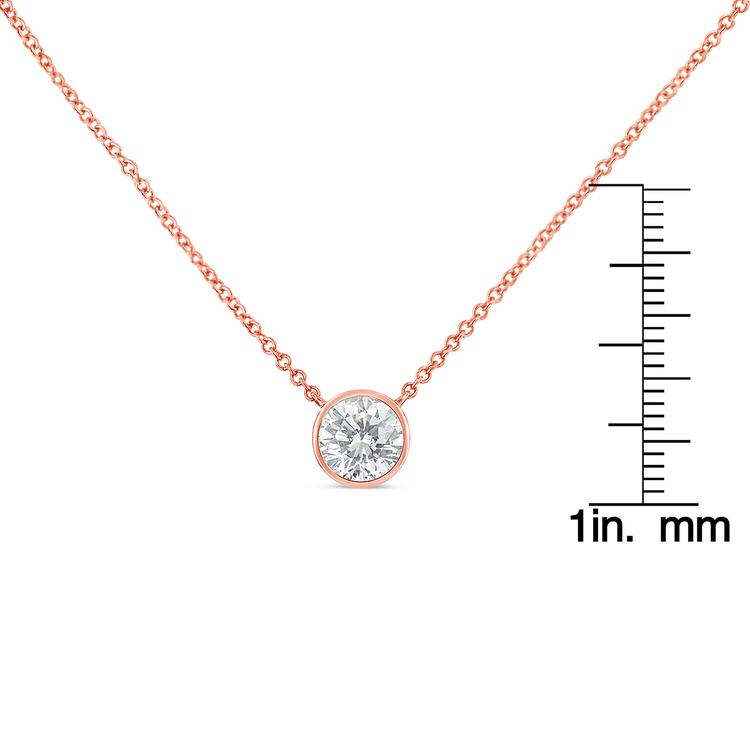 Diamond Classics™ Rose Gold 1/3ctw. Diamond Bezel Pendant
