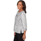 Womens Alfred Dunner Crowd Pleaser Spliced Diamond Textured Top - image 4