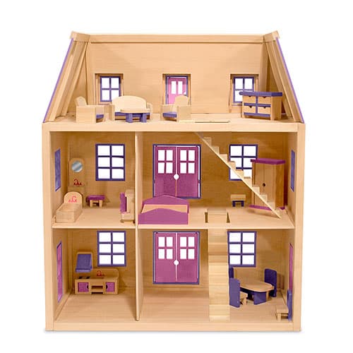Melissa & Doug&#174; Multi-Level Wooden Dollhouse