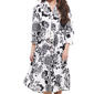 Womens Mlle Gabrielle 3/4 Sleeve Floral Print Tier Midi Dress - image 3