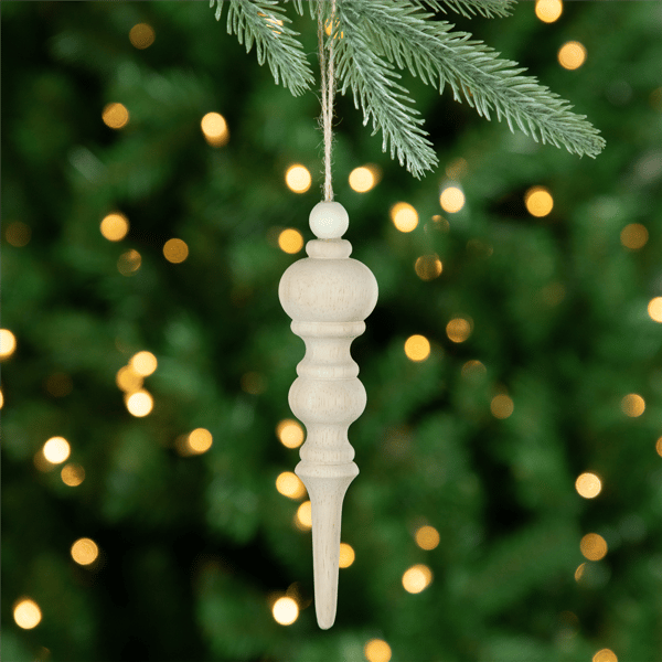 Northlight 2pk. Natural Wood Finial Christmas Tree Ornaments