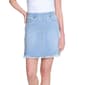 Womens Multiples Pull On 5-Pocket Fringe Hem Denim Skort - image 1