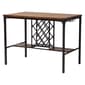 Baxton Studio Vintner Industrial Pub Table w/ Built-In Wine Cage - image 1