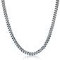 Mens Lynx Stainless Steel Blue Ion-Plated Foxtail Chain Necklace - image 2