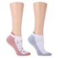 Womens Dr. Motion 2pk. Flower Low Cut Socks - image 1