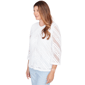 Petite Alfred Dunner St. Augustine Chevron Crochet Sweater - image 3