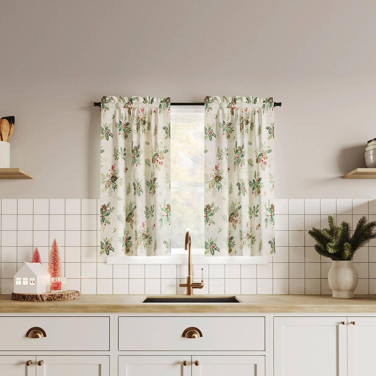 Pine Valley Cotton Blend Tier Kitchen Curtains