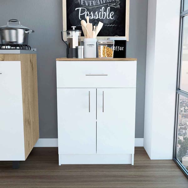 FM FURNITURE Oxford White Pantry Cabinet