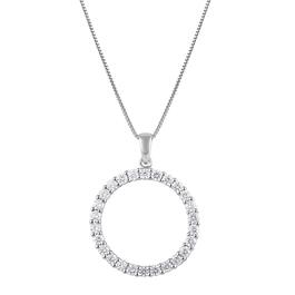 Nova Star&#40;R&#41; Sterling Silver Lab Grown Diamond Circular Pendant