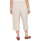 Plus Size Alfred Dunner Classics_S6 Solid Twill Button Hem Capri - image 2