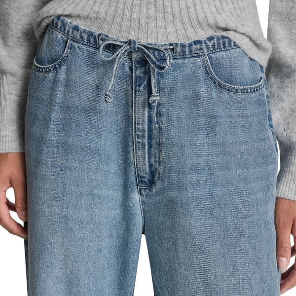 Womens DKNY Mid Rise Flowy Relaxed Straight Leg Jeans