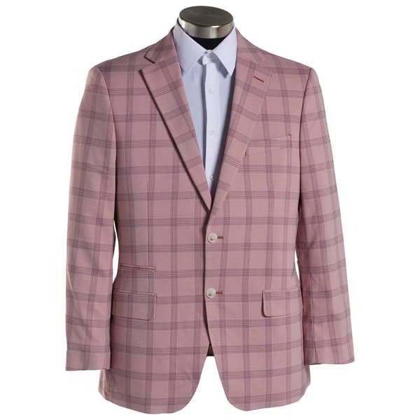 Mens Steve Harvey Pink Plaid Sport Coat - Pink - image 