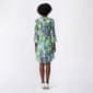 Womens Emma & Michele Floral Pleated V Neck A-Line Dress - image 2