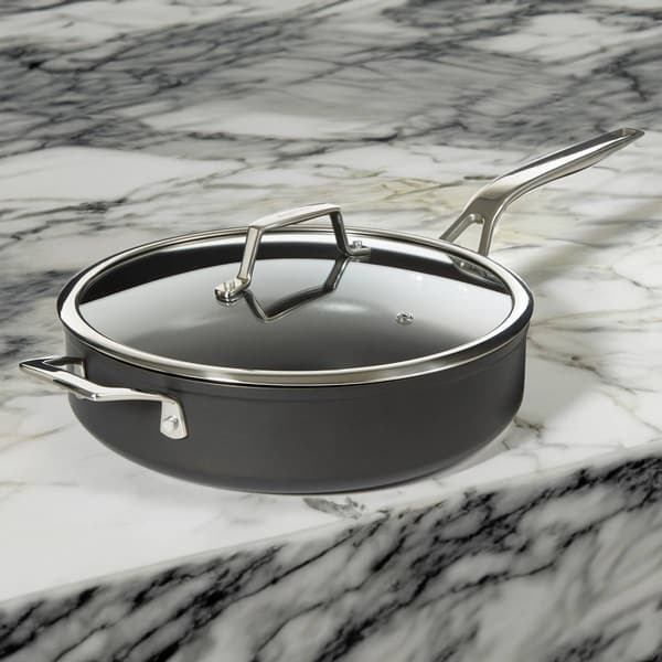 BergHOFF Essentials Hard Anodized 11in. Deep Skillet w/ Glass Lid