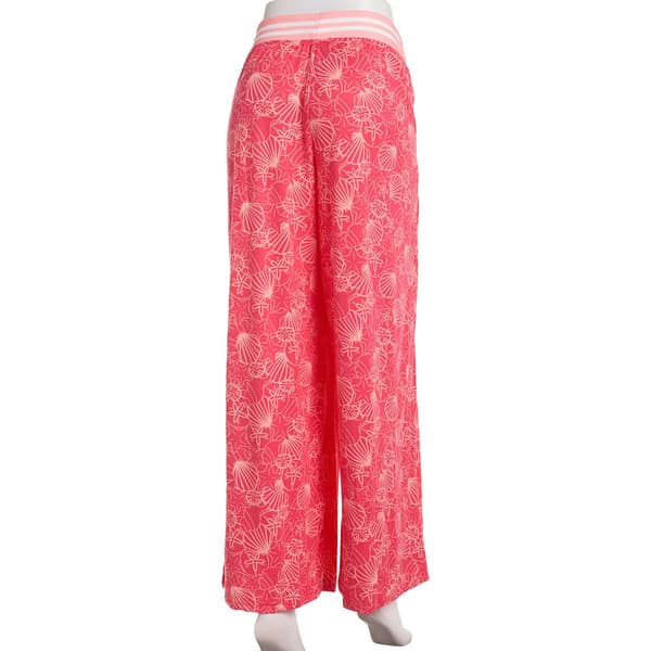 Womens Muk Luks Cloud Knit Coral Reef Wide Leg Pajama Pants