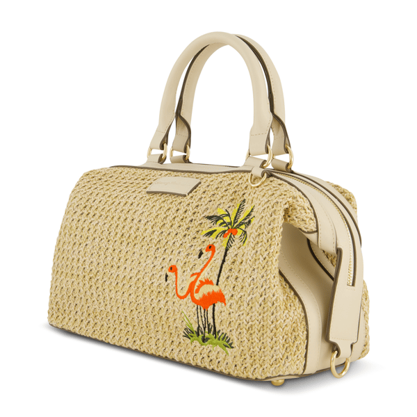 Tommy Bahama Flamingo Embroidery Satchel