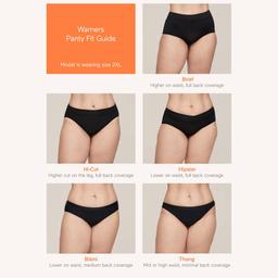 Womens Warners® Cotton With Lace Hipster Panties - WRW263HP02J