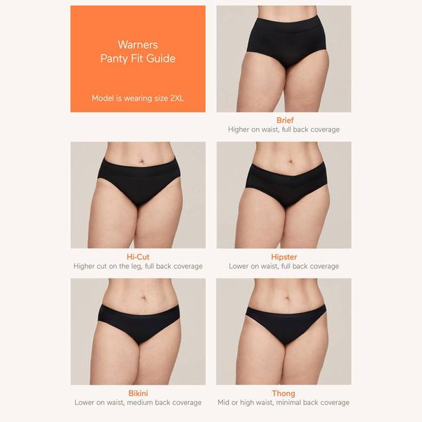 Womens Warners® Cotton With Lace Hipster Panties - WRW263HP02J