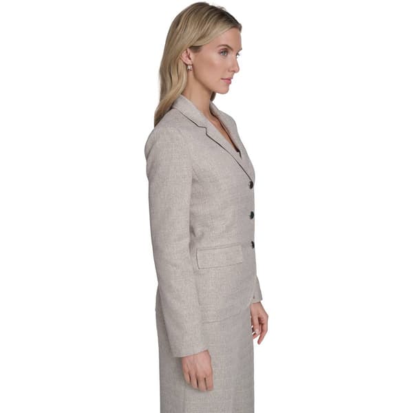 Womens Calvin Klein Long Sleeve Button Textured Blazer