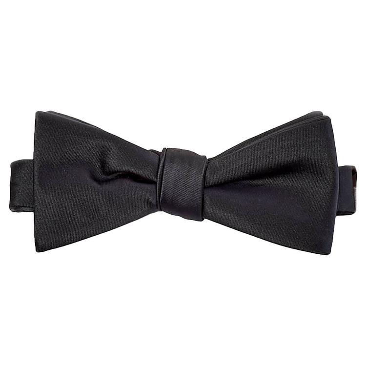 Mens John Henry Satin Solid Bow Tie in Box