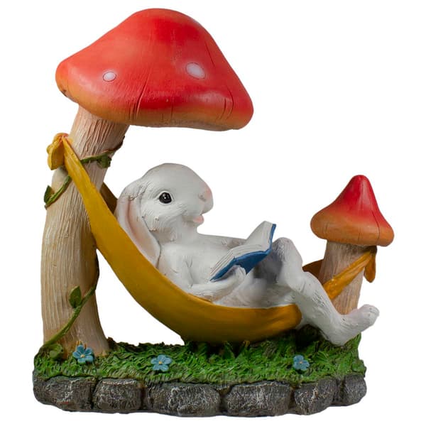 Northlight Seasonal 11.75in. White Bunny Outside Garden Statue - image 