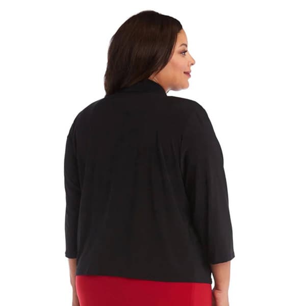 Plus Size R&M Richards Open Front Bead Cardigan