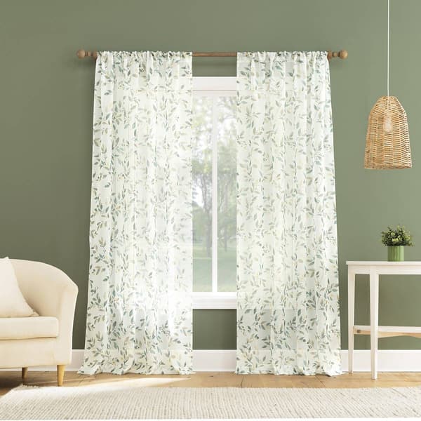 No 918 Loxley Floral Sheer Panel Curtain
